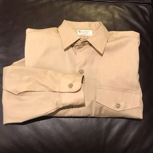 Vintage Creighton Navy Uniform Button Long Sleeve Shirt Size Medium